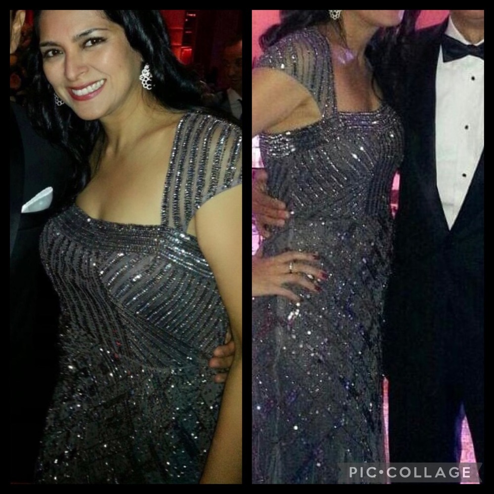 Adrianna Papell long beaded Night Gown - Picture 10 of 10